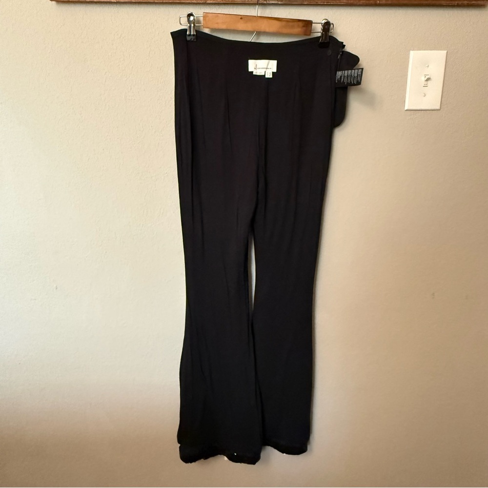 NWT Anthropologie Joni Sequin Flare Pants Black Cocktail Disco Holiday Size 4P - Picture 10 of 16